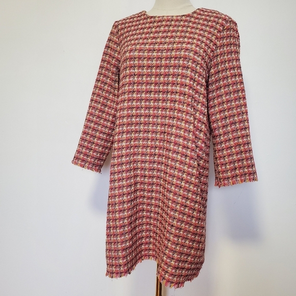 Zara Trafaluc Pink Tweed Dress - Picture 6 of 8